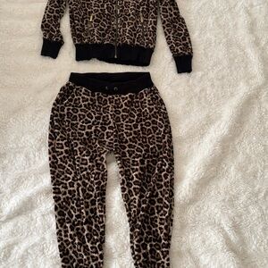 Leopard Print Tracksuit Set